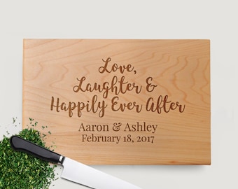 Personalized Wedding Gift for Couple, Unique Wedding Gifts, Custom Wood Cutting Board, wedding shower gift, wedding gift ideas for bride