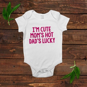 Funny Baby Girl Shirt Newborn Baby Girl Gift New Baby Girl Pink Outfit Cute Hot Lucky image 1