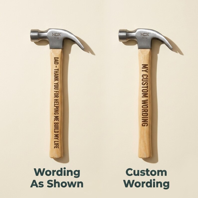 Personalized Laser Engraved Hammer | Father of the Bride Gift