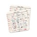Library Card Coaster - Librarian Gift Set of Coasters - Reading Reader Book - Vintage Library Due Date Card