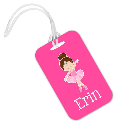 Ballet Bag Tag Pink Girls Luggage Tag Ballerina Backpack Name Tag