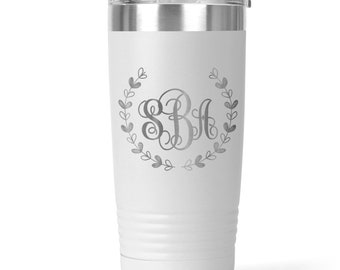 Monogram Bridesmaid Gifts, Monogram Tumbler, Personalized Bridesmaid Gifts for Her, Matching bachelorette party gifts