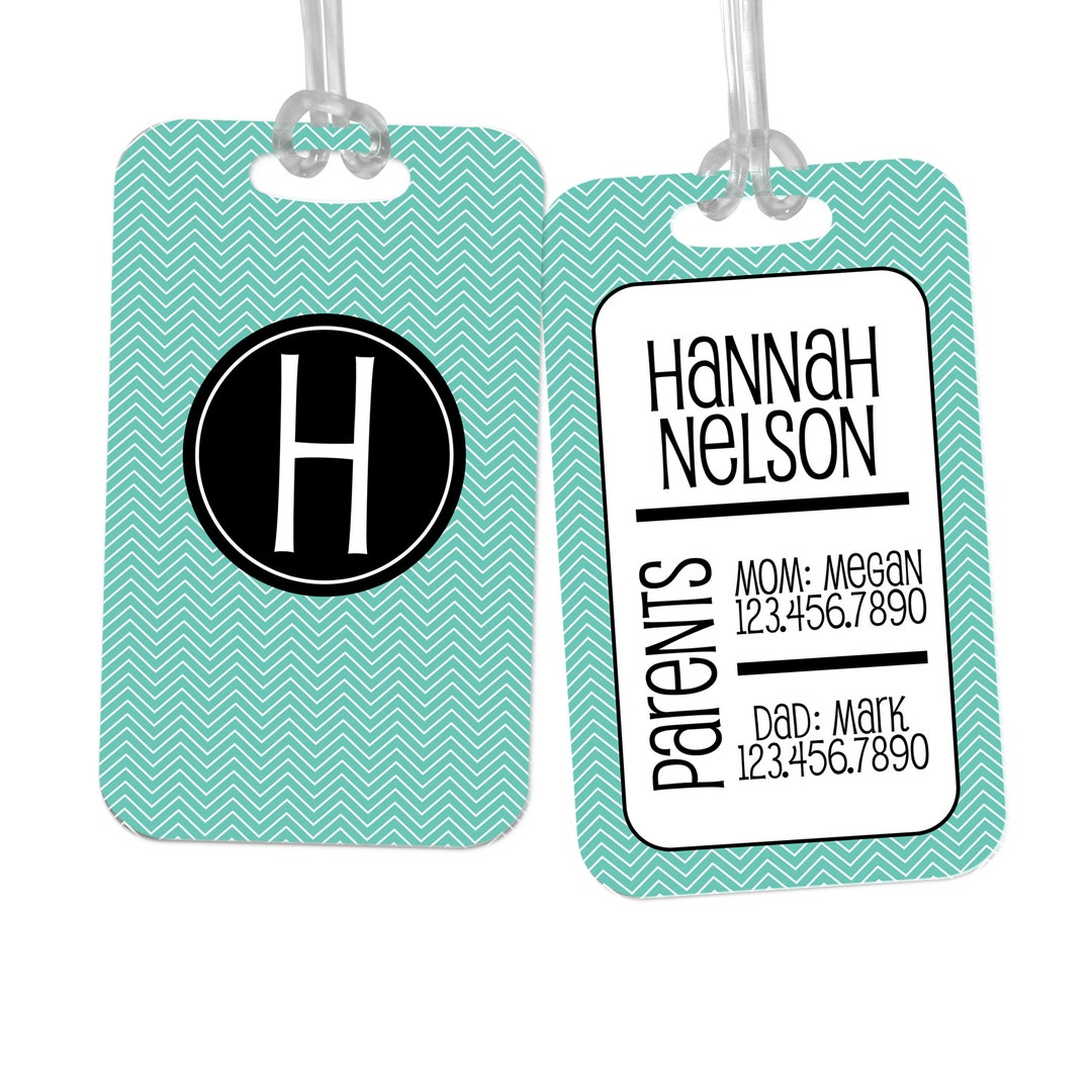 Diaper Bag Tag Custom Personalized Baby Gift ID Name Label 