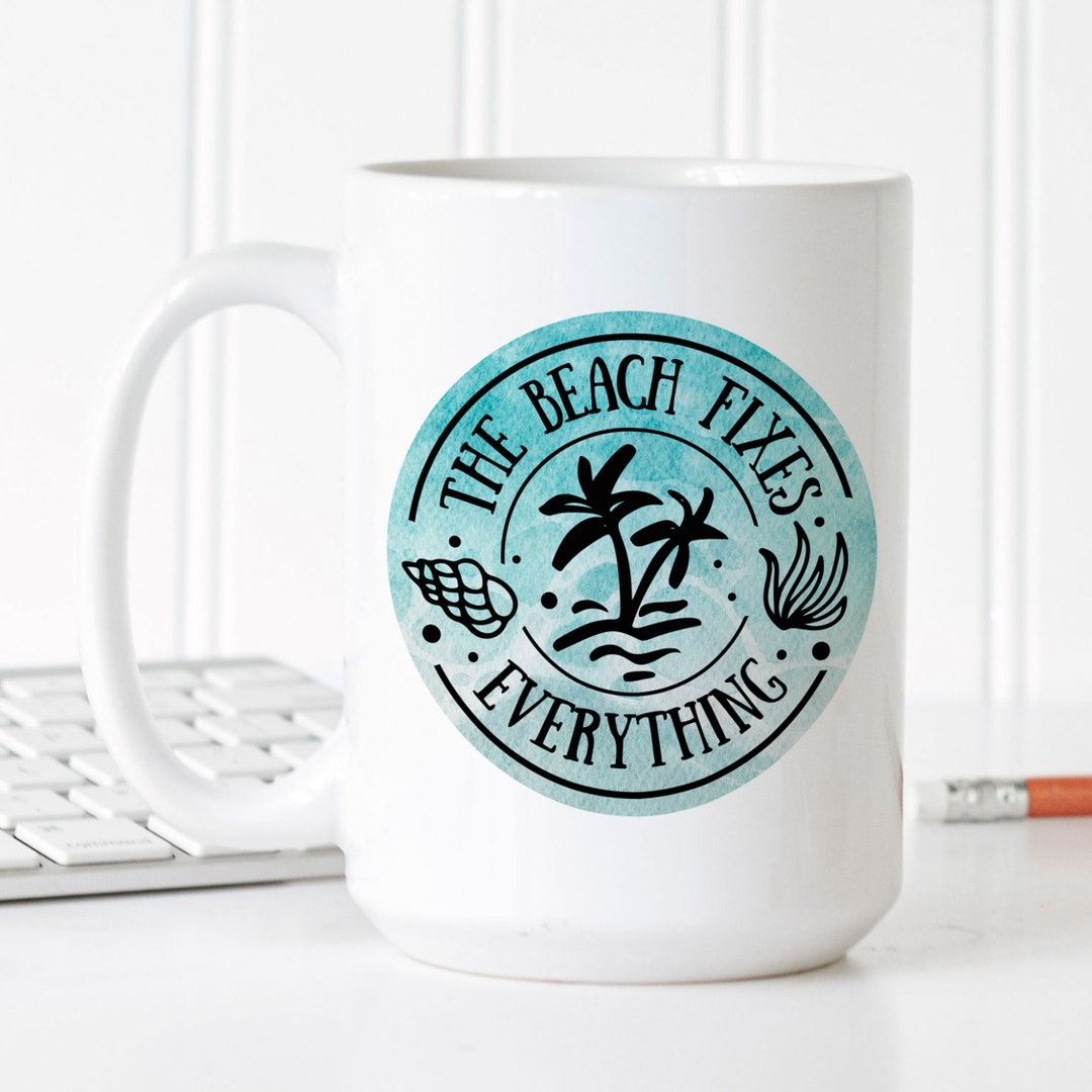 Beach Mug Beach House Gift Beach Gifts for Her Ceramic Tea Mug Beach Decor Gift for Her Ocean