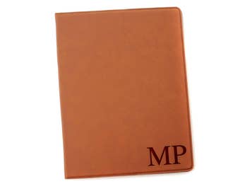 Monogram Legal Pad Holder - Laser Engraved Portfolio - Leather Notepad Folder - Gift for Graduate