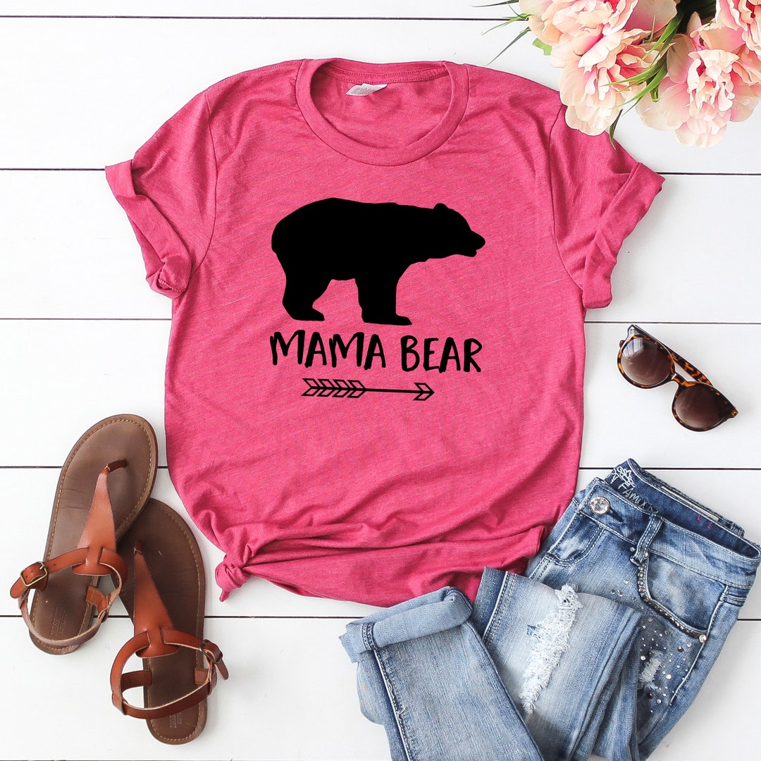 Mama Bear Shirt Arrow Graphic Tee Gift for Mom 