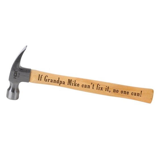 Gift for Grandpa Personalized Laser Engraved Hammer Custom