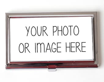 Custom Business Card Case - Custon Photo Business Card Case - Custom Logo Business Card Case