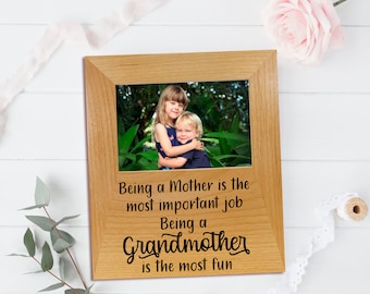 Photo Frame for Grandma, Grandmother Photo Frame 4x6, Wood Picture Frame for Grandma, Grandma Gift, Photo Frame for Desk