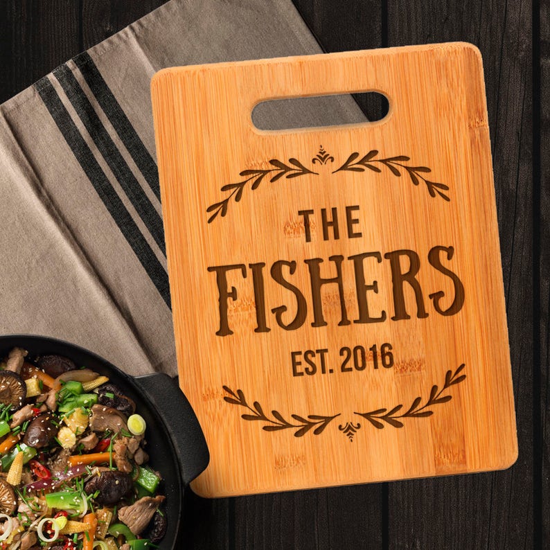 Personalized Wedding Gift Cutting Board Custom Cutting Board Etsy