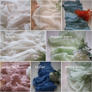 Gauze Wedding Cheesecloth OOAK Wedding table runner, Wedding Styling Decor Rustic Table Runner, Wedding arch Draping gauze chiffon