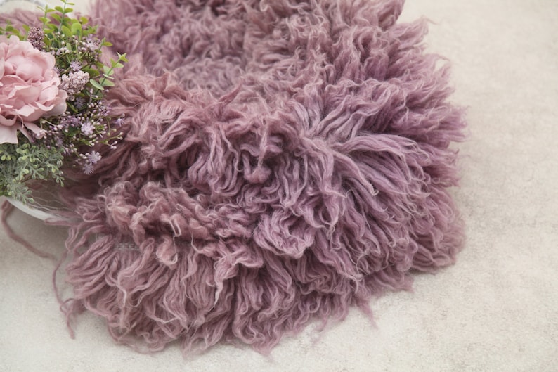 Flokati Rug Fur Mauve Purple Dusty Purple Dusty Lavender Etsy
