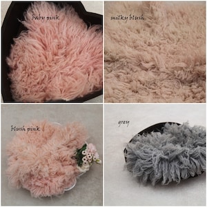 Flokati Teppich, Fell, Blush Pink Neugeborenen Fotorequisite, Flokati Stuffer, Neugeborenen Fotografie