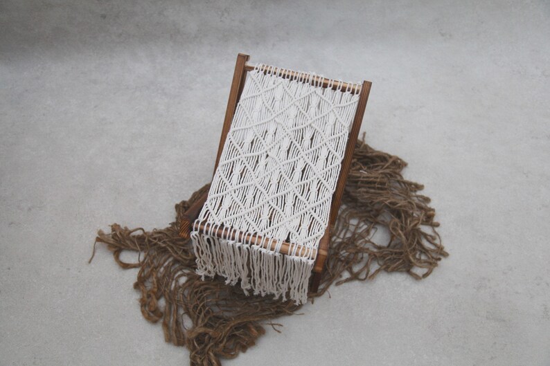 Macrame Hammock Newborn Photo Prop Deck Chair Boho Newborn Prop Newborn Hammock