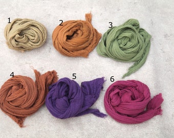 EXTRA LONG, Stretch and Soft Gauze Cheesecloth Cotton Wrap, Newborn Wraps, Photo Prop, Honey Dew Props