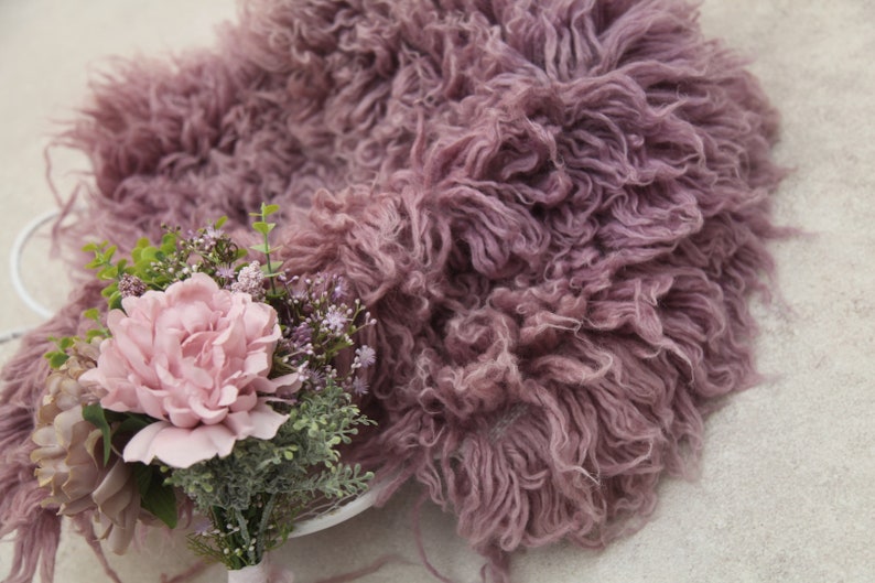 Flokati Rug Fur Mauve Purple Dusty Purple Dusty Lavender Etsy
