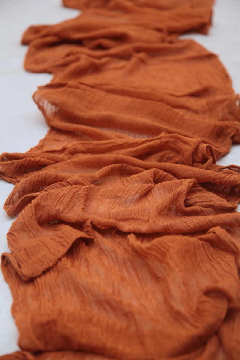 Terracotta Gauze Wedding Cheesecloth Table Runner Wedding Etsy Australia