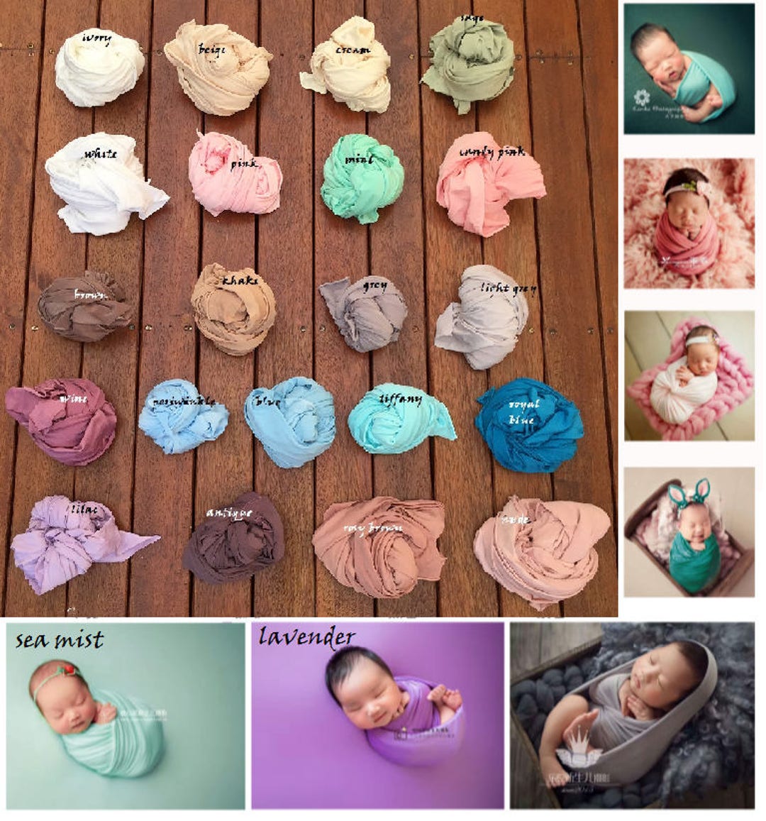 Stretch Jersey Wrap or Backdrop for Newborn Photography Wrap Slider