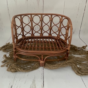 RTS Criss Cross Bamboo Bench, Newborn Prop, Vine Bamboo Prop, Newborn Baby Girl Boy Photo Prop