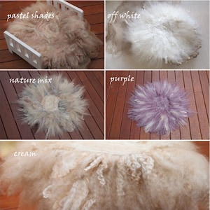 Fluffy Curly Merino Wool Felt Layer Blanket, Handmade in Sydney by HoneyDewProps, very soft
