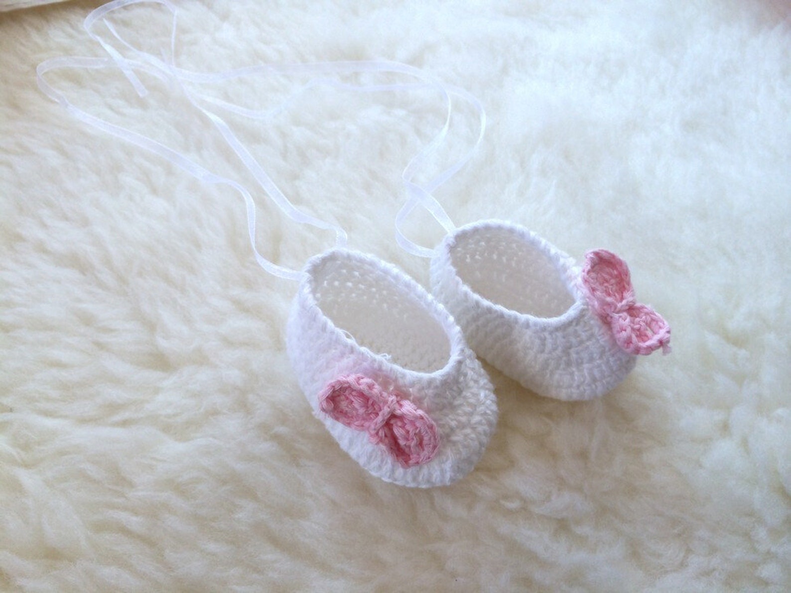 handmade baby girl newborn doll crochet knit ballerina ballet shoes 0-6m sz 0 1 2