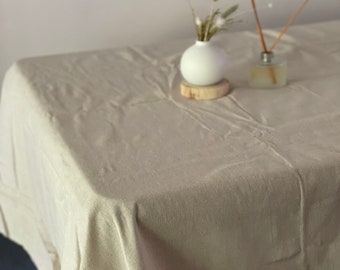 Sold by the Metre, Natural, 100% Organic Cotton Flax Linen Table Clothes to suit Wedding Events Function