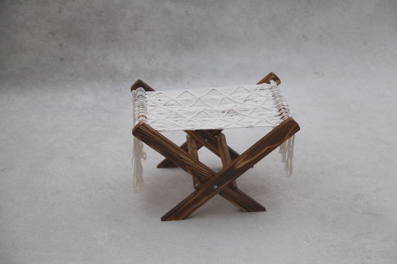 Macrame Hammock Newborn Photo Prop Deck Chair Boho Newborn Prop Newborn Hammock