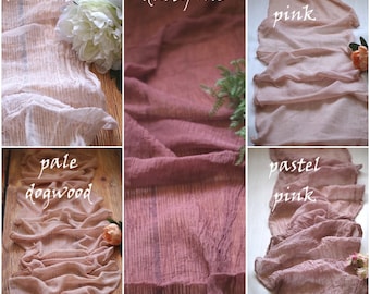 Most Popular Gauze Wedding Cheesecloth table runner, Wedding table runner, Styling Decor Rustic Centrepiece, Wedding arch Draping gauze