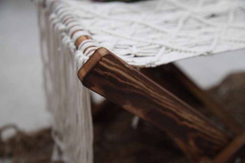 Macrame Hammock Newborn Photo Prop Deck Chair Boho Newborn Prop Newborn Hammock