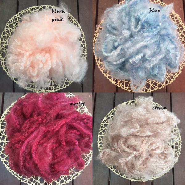 Deluxe Wool Fluff Basket Filler, Newborn Photo Prop, Merino Newborn Prop Filler Stuffer