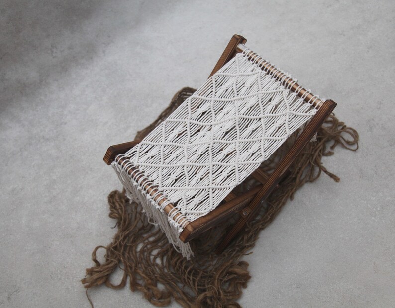 Macrame Hammock Newborn Photo Prop Deck Chair Boho Newborn Prop Newborn Hammock