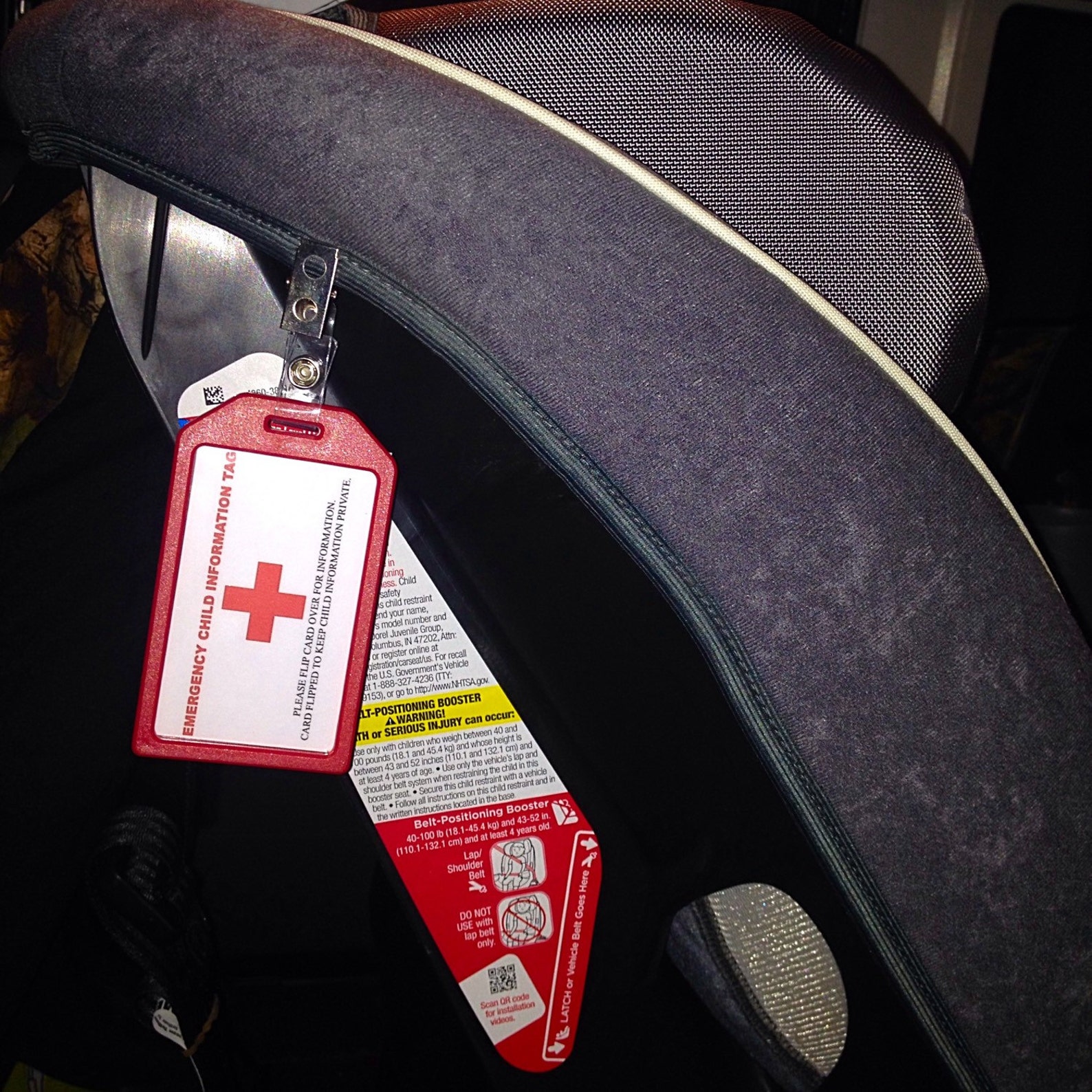 Emergency Child Information Tag car seat emergency Etsy