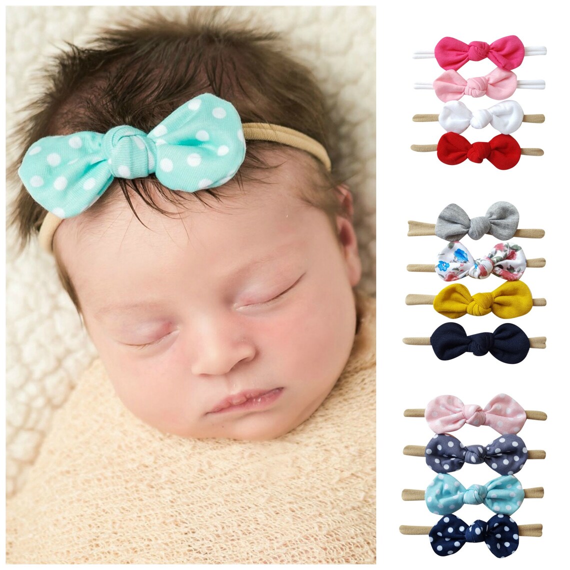 SET of 4 Nylon baby headbands baby headbands nylon Etsy