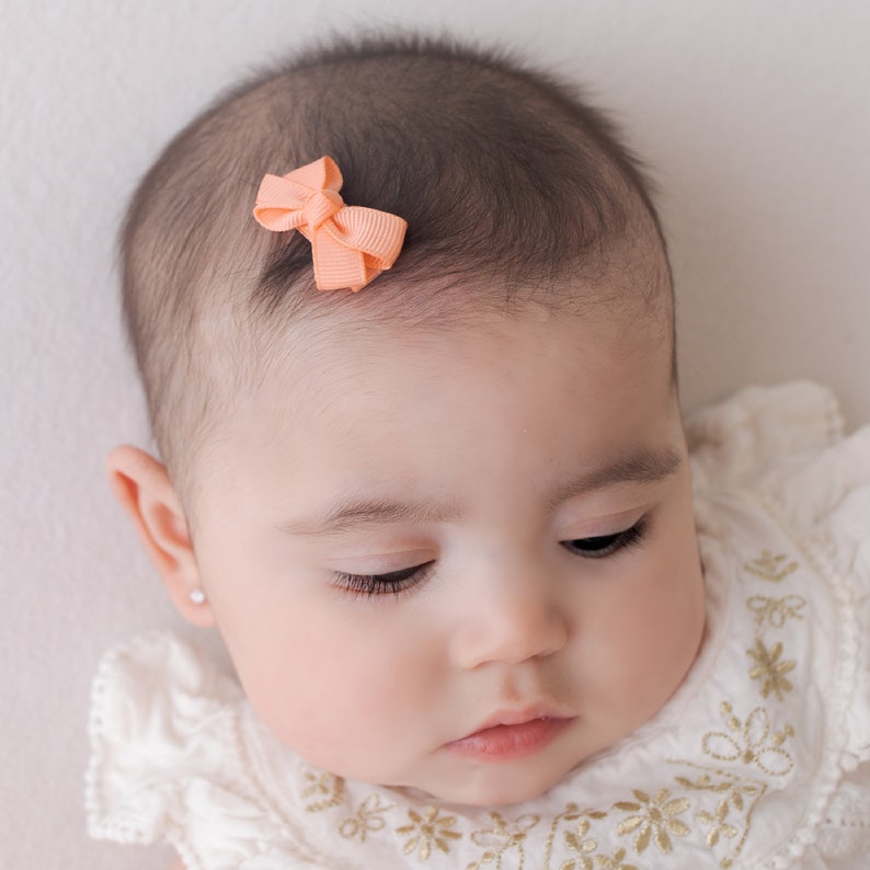 PICK 5 Baby Toddler Snap Clip Baby Bows Mini Bow Hair Clips Etsy