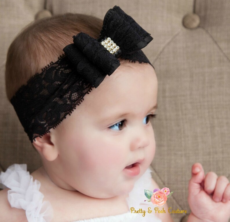 black newborn headband