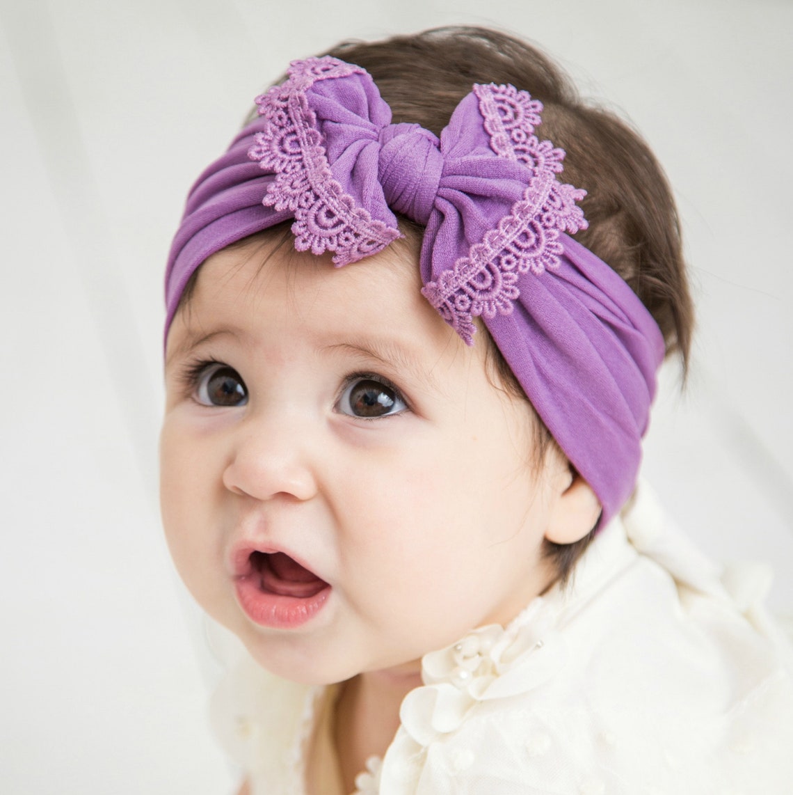 Baby headbands Infant toddler baby girl headbands Lace Trim Etsy