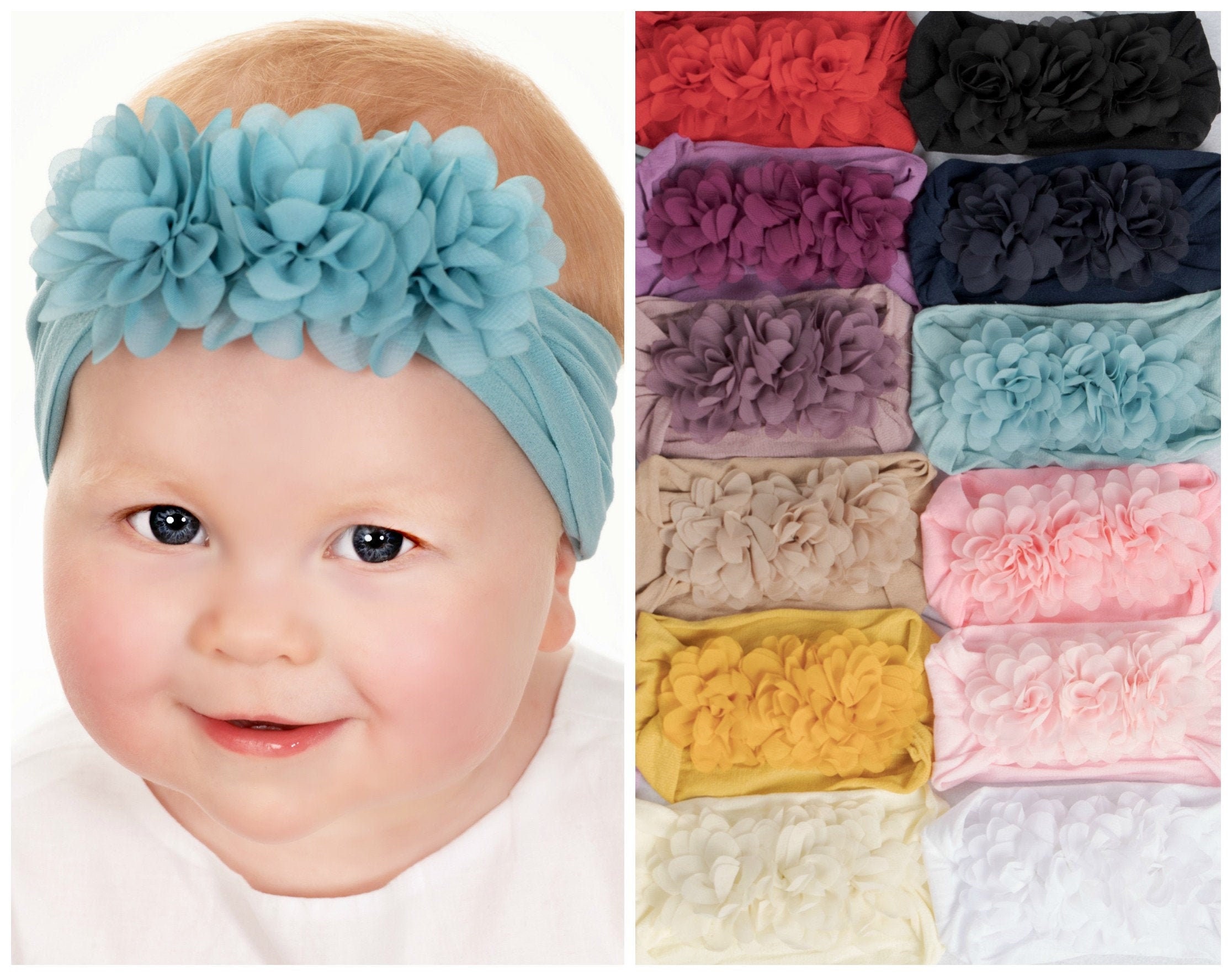 Nylon Baby headband Baby Girl Headbands Nylon Baby Etsy