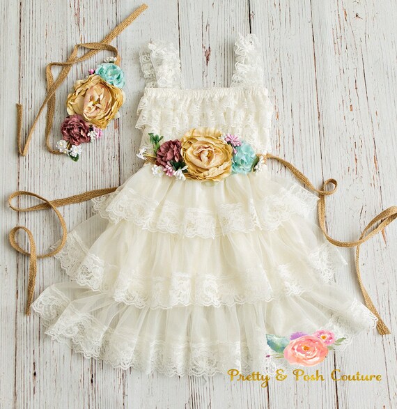 flower girl dress rustic