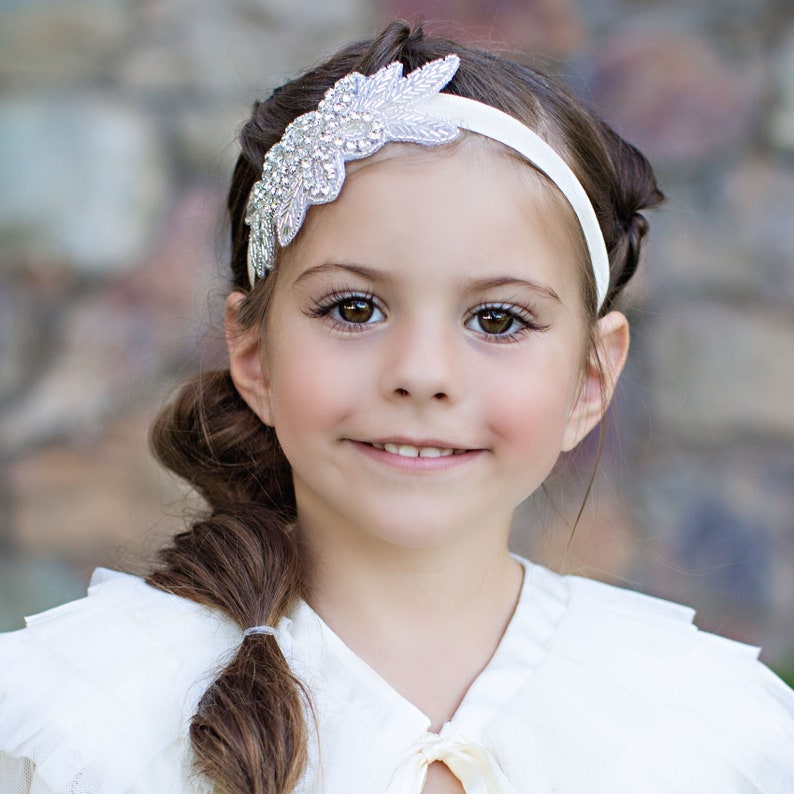 Rhinestone Headband Flower Girl Headbandcrystal Headband Etsy