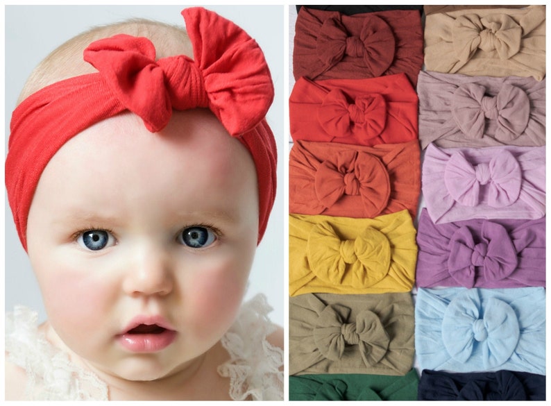 Nylon baby headbands Baby Head wraps Knott Headband newborn Etsy