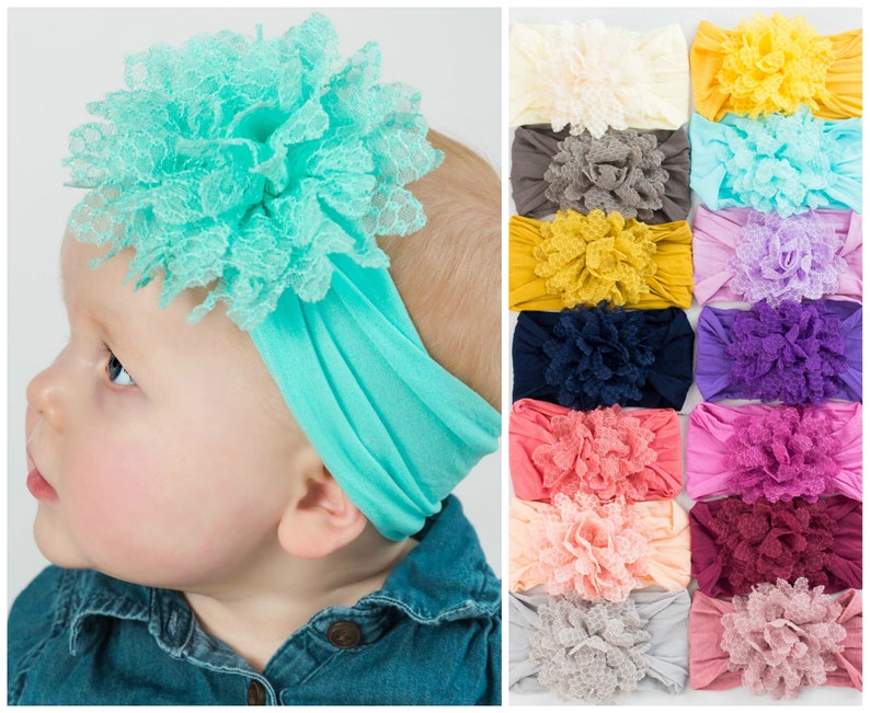 Choose Color Baby Headband Nylon Baby Headbands Baby Girl Etsy