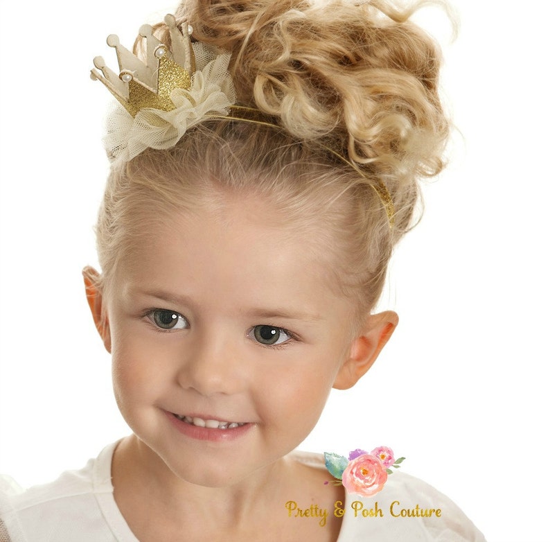 Gold Baby Crown Headband Crown Headband Baby Headband Gold Etsy