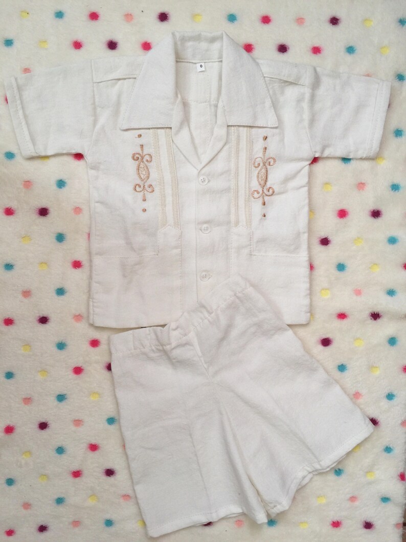 Beautiful Boys Mexican Guayabera with short.