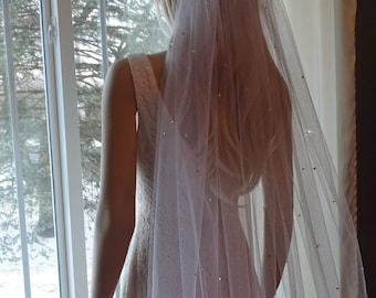Sparkling Crystal Cathedral Wedding Veil, Cathedral Veil, Long Veil, Crystal Veil, Veil with Crystals, Cathedral Length, Sparkle Veil