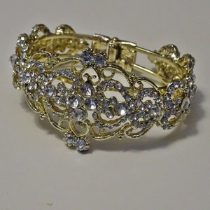 Bruids armband, goud, vintage, armband, gouden armband, kristallen armband, bruidsmode, bruids sieraden, bruiloft sieraden