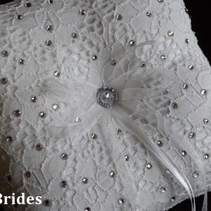 Weiße Hochzeit Kissen, Ringträger Kissen, Hochzeit Ring Kissen, Elfenbein, weiß, Zeremonie Hochzeit Kissen, Zeremonie Kissen, Ringträger, Kristall