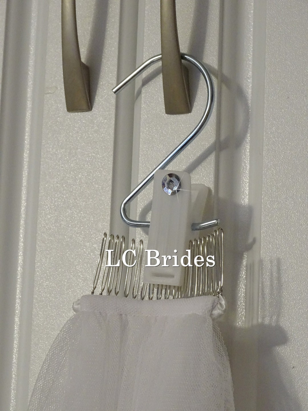 Wedding Veil Hanger, Veil Clip, Veil Hanger With Crystal, Crystal Veil
