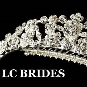 Rhinestone Flower Crystal Tiara image 2