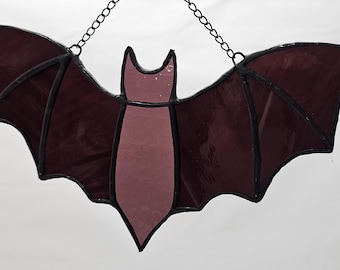 Halloween Bat Stained Glass Ornament Sun Catcher