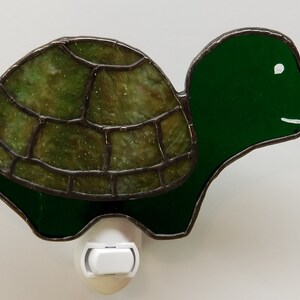 Sheldon the Turtle Stained Glass Night Light